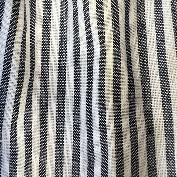 Paper Crane NWOT Cotton Striped Smocked Off Shoulder Midi Dress Boho Dress Large - Picture 9 of 12